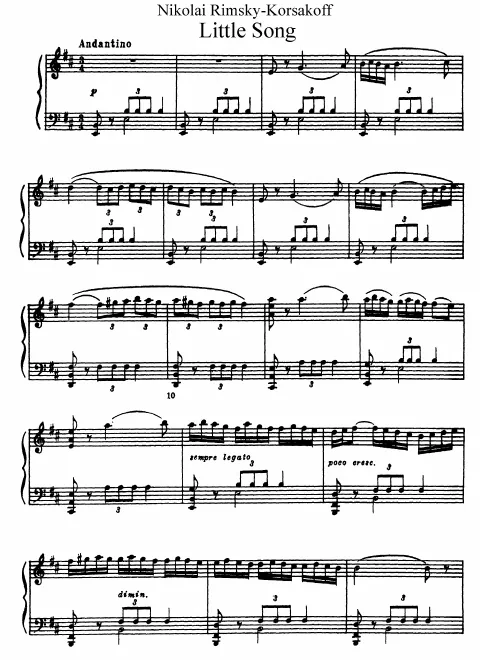 First page of Little Song (in Dorian mode)