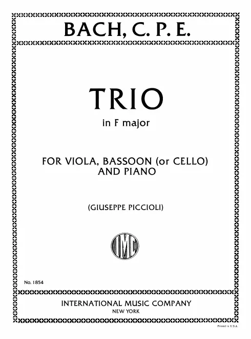 First page of Trio Sonata in F major