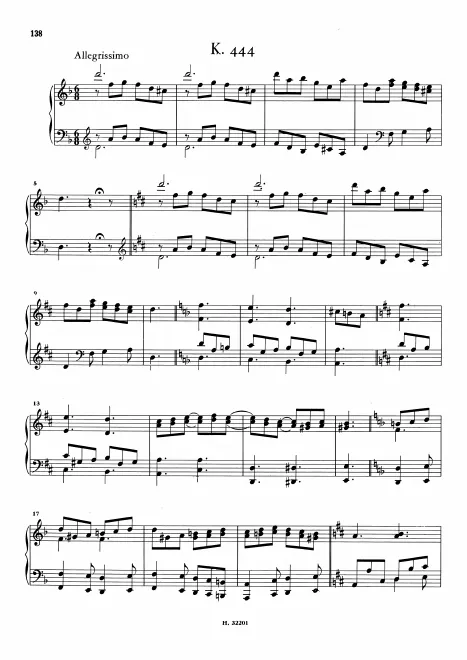 First page of Keyboard Sonata in D minor