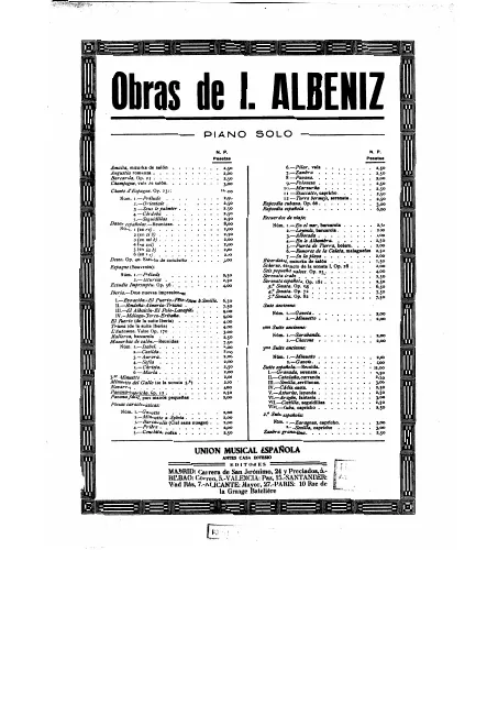 First page of Pavana-Capricho