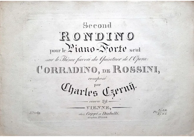 First page of Rondino No.2 sur un thème de 'Corradino'
