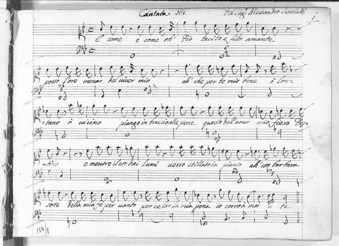 First page of E come, o Dio, tacito e fido?