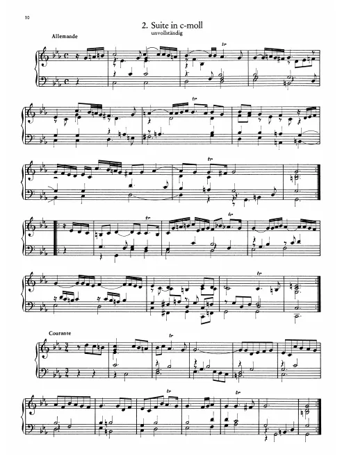 First page of Suite in C minor