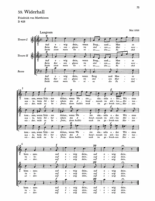 First page of Widerhall