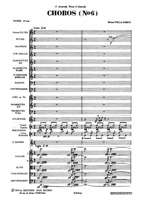 First page of Chôros No.6, W219