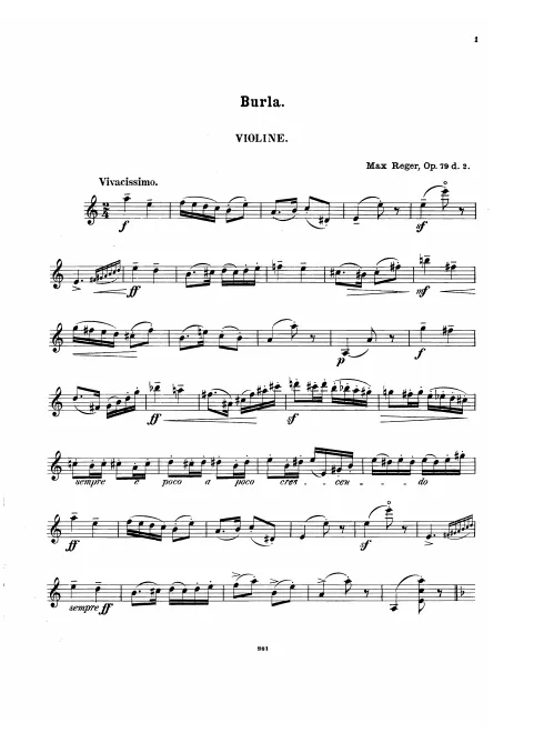 First page of Suite for Violin and Piano