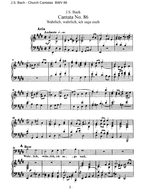 First page of Wahrlich, wahrlich, ich sage euch
