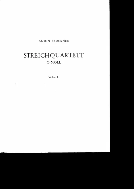 First page of String Quartet in C minor