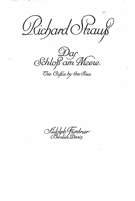 First page of Das Schloss am Meere