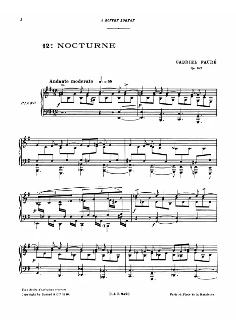 First page of Nocturne No.12