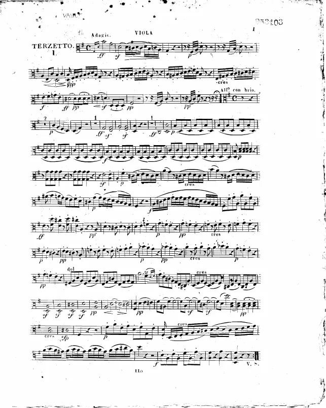 First page of String Trio in G major