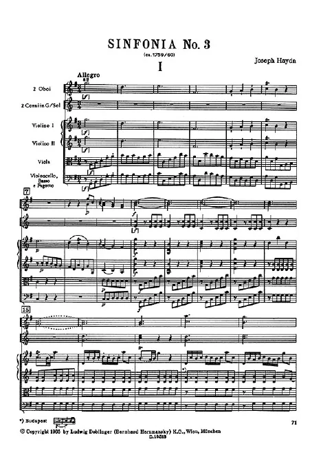 First page of Symphony No.3 in G major