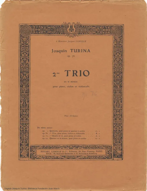 First page of Piano Trio No.2