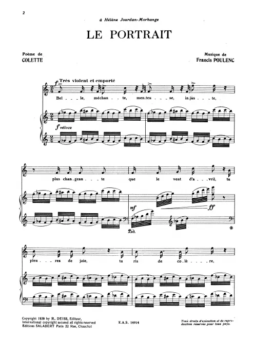 First page of Le portrait