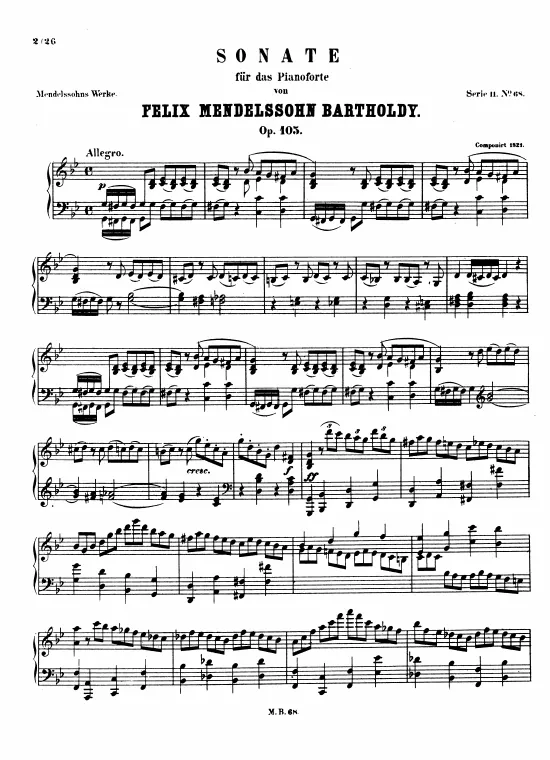 First page of Piano Sonata No.2