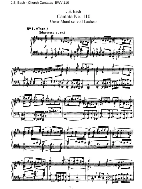 First page of Unser Mund sei voll Lachens