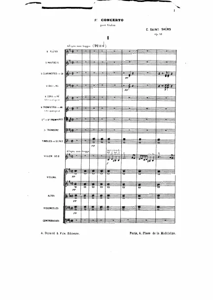 First page of Violin Concerto No.3