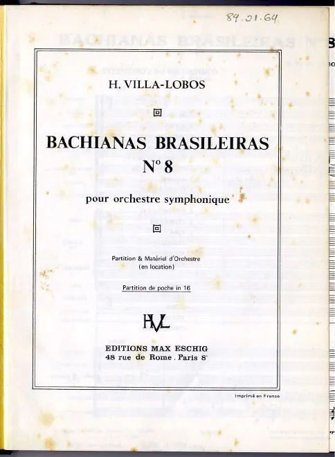 First page of Bachianas brasileiras No.8