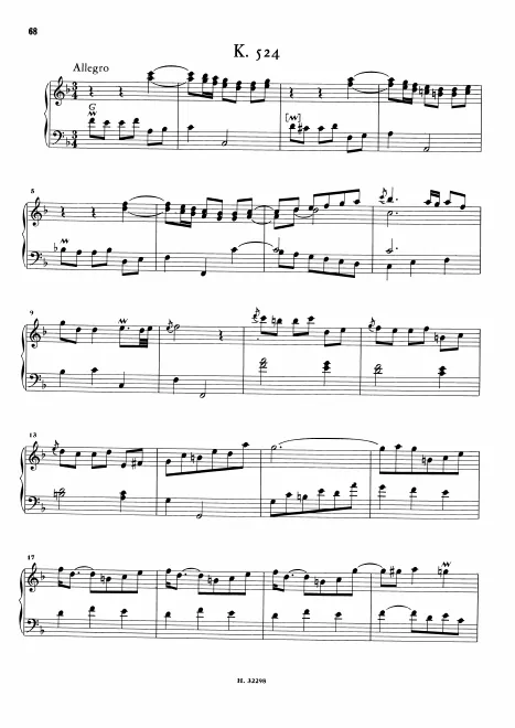 First page of Keyboard Sonata in F major