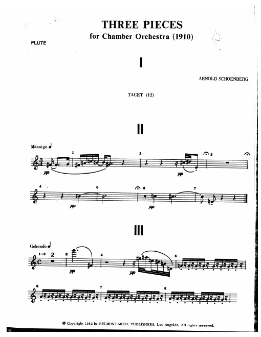 First page of 3 Pieces for Chamber Orchestra