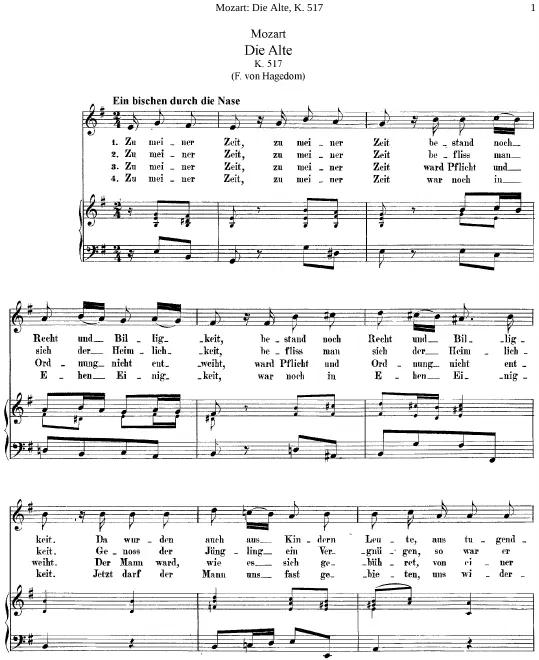 First page of Die Alte