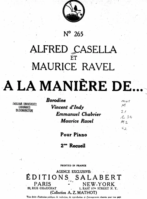 First page of À la manière de Borodine