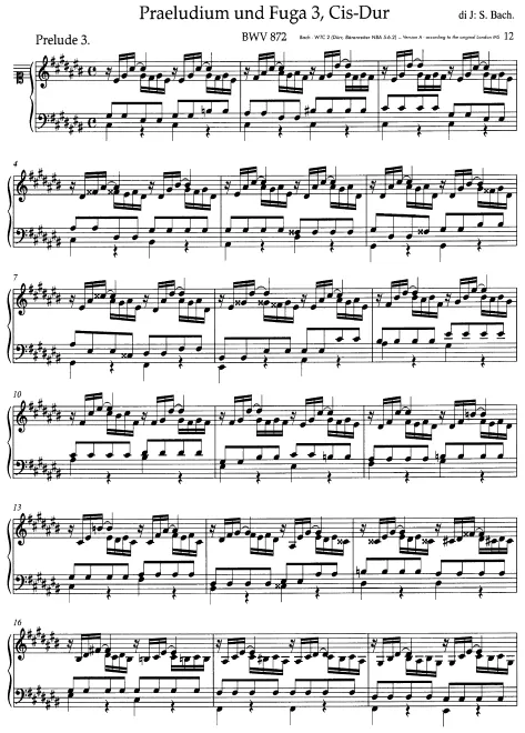 First page of Prelude and Fugue in C-sharp major