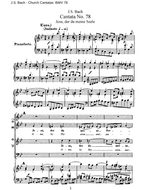 First page of Jesu, der du meine Seele