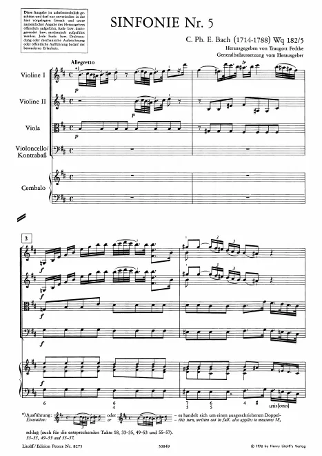 First page of Symphony in B minor