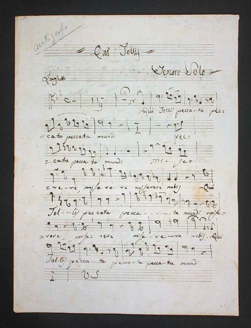 First page of Qui tollis in B-flat major