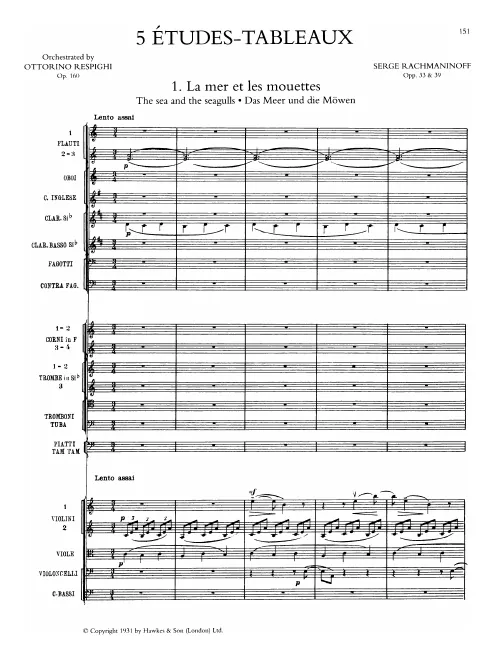 First page of 5 Études-tableaux