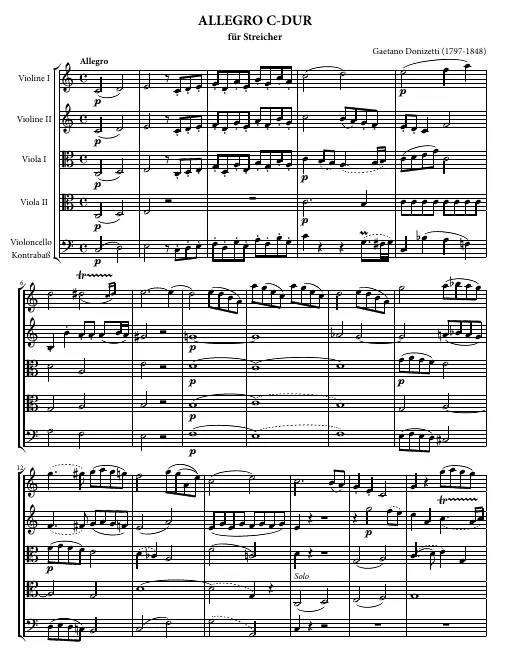 First page of String Quintet