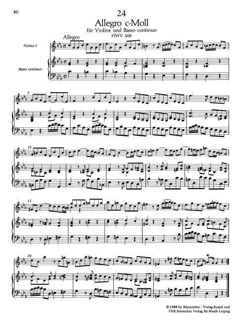 First page of Allegro in C minor