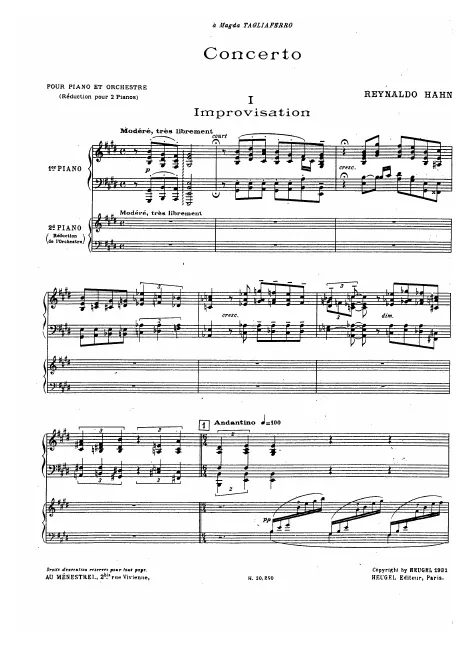 First page of Piano Concerto