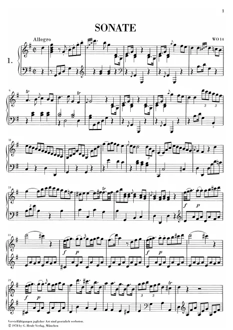 First page of Piano Sonata