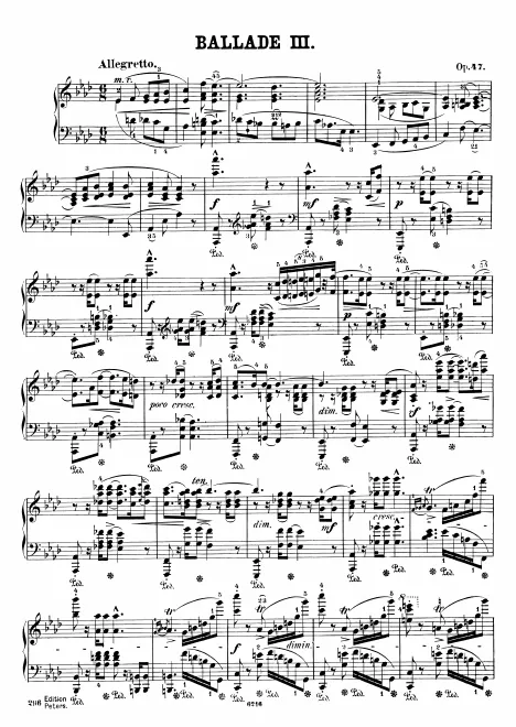 First page of Ballade No.3