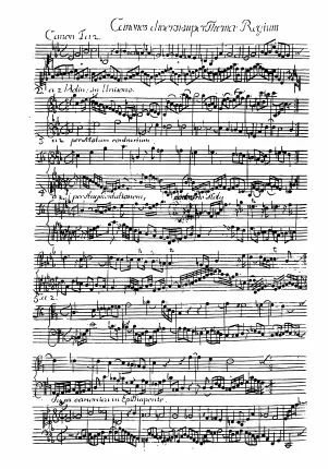 First page of Musikalisches Opfer