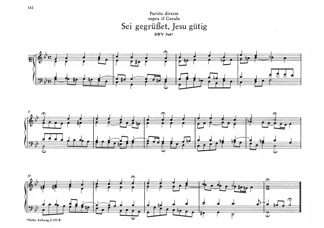 First page of Sei gegrüßet, Jesu gütig
