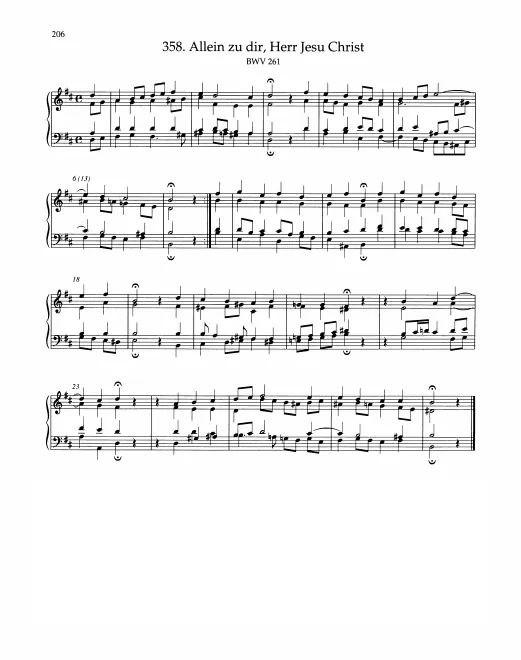 First page of Allein zu dir, Herr Jesu Christ