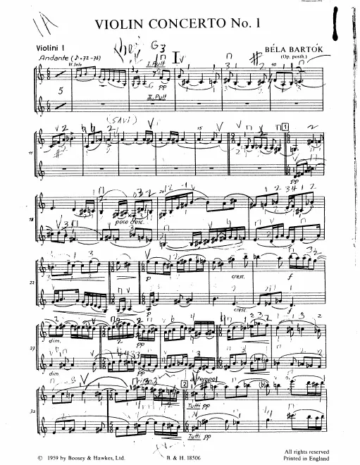 First page of Violin Concerto No.1