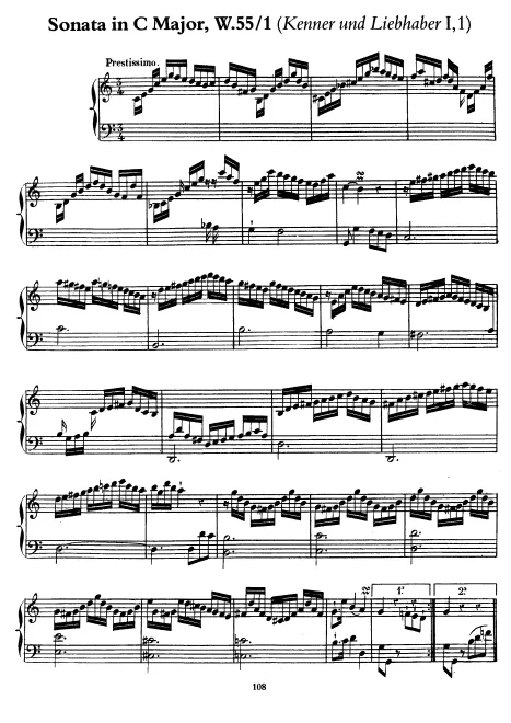 First page of Sonata in C major