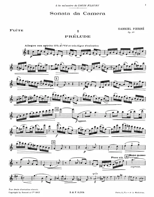 First page of Sonata da camera
