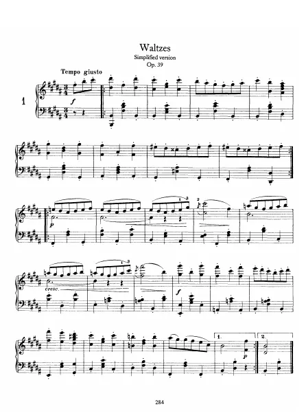 First page of Waltzes