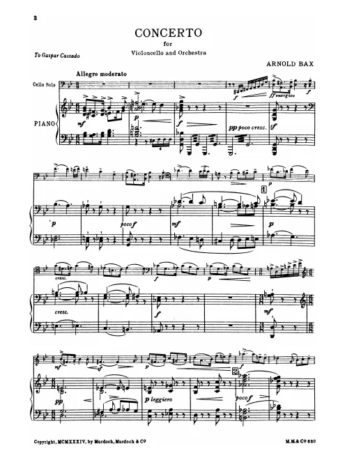 First page of Cello Concerto