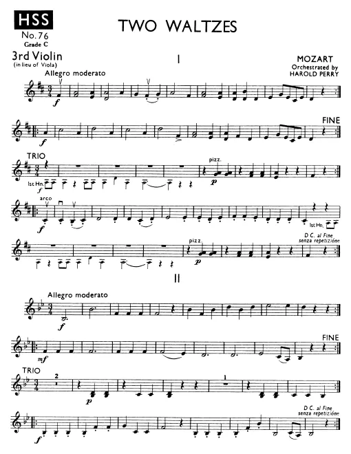 Violins III (alternate for Viola)