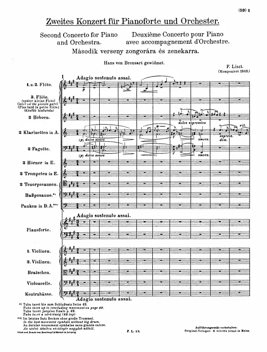 First page of Piano Concerto No.2