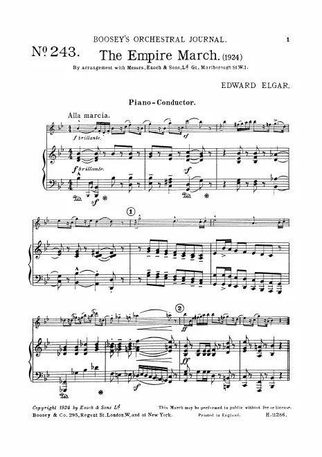 First page of Empire March