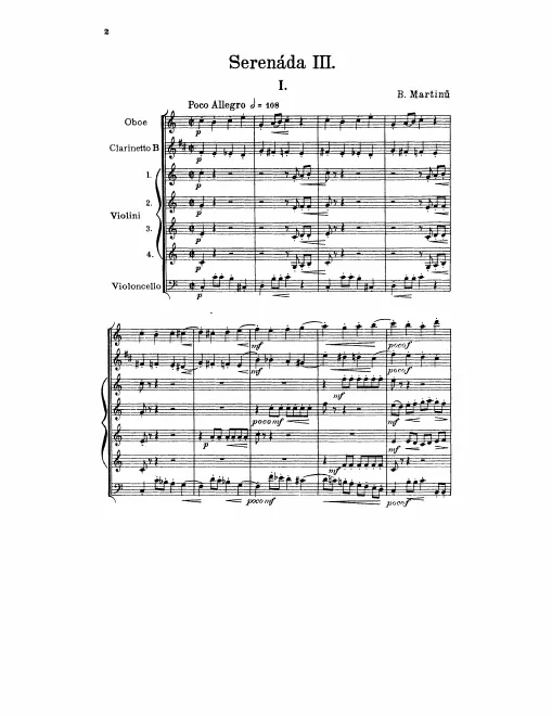 First page of Serenade No.3