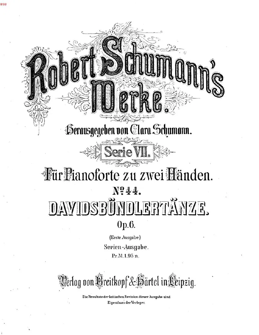 First page of Davidsbündlertänze
