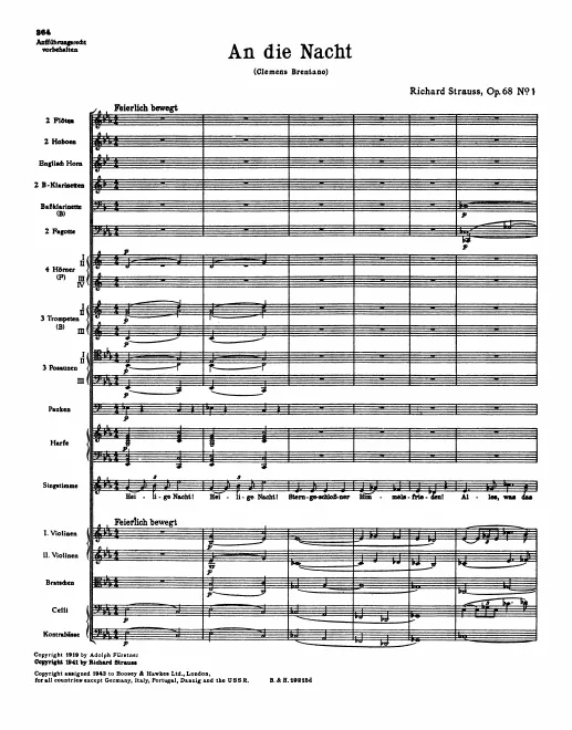 First page of 6 Lieder nach Gedichten von Clemens Brentano